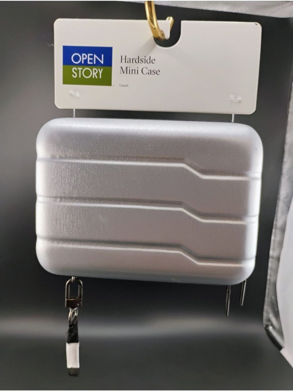 Open Story Hardside Mini Case Durable Lightweight Portable Silver